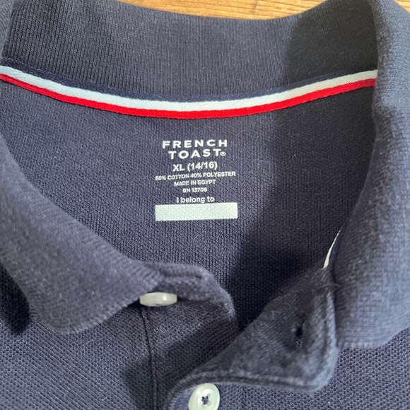 French Toast Navy/Blue Polo‎ Shirts Classic Style Size 14/16 set of 2 - Picture 7 of 8